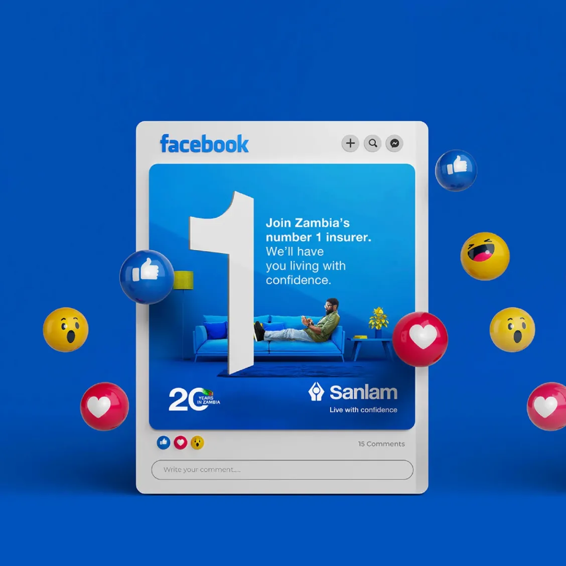 Sanlam 20 Years of Confidence campaign design